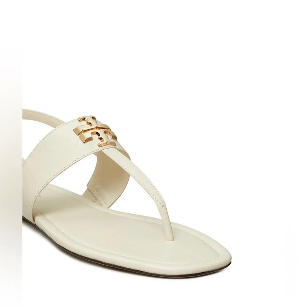 NIB TORY BURCH Women's Eleanor Thong Toe Logo Sandals